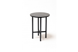 «Кипр» интерьерный стол из HPL круглый, D30, H40, цвет «серый гранит»