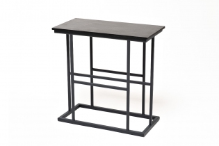 «Комо» интерьерный стол из HPL прямоугольный 60х30, H60, цвет «серый гранит»