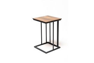 «Тулон» интерьерный стол из HPL квадратный 40х40, H60, цвет «дуб»