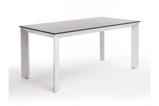 «Венето» обеденный стол из HPL 160х80см, цвет «серый гранит«, каркас белый
