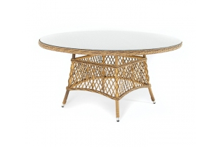 «Эспрессо» плетеный круглый стол, диаметр 150 см, цвет графит