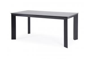 «Венето» обеденный стол из HPL 160х80см, цвет «серый гранит«, каркас черный