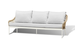 «Венеция» диван из искусственного ротанга трехместный, цвет соломенный