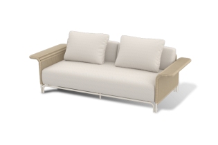 MR1002118 диван двухместный из искусственного ротанга, цвет соломенный