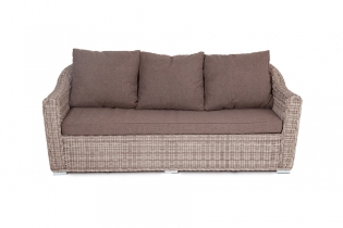 «Фабриция» диван из искусственного ротанга трехместный, цвет серый