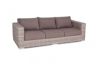 «Боно» диван из искусственного ротанга трехместный, цвет серый