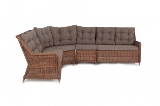 «Бергамо» модульный диван из ротанга, цвет коричневый