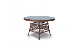 «Эспрессо» плетеный круглый стол из искусственного ротанга, цвет коричневый