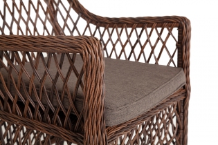 «Латте» плетеное кресло из искусственного ротанга, цвет коричневый