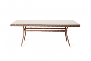«Латте» плетеный стол из искусственного ротанга, цвет коричневый 160х90см