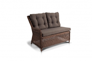 «Бергамо» плетеный правый модуль дивана, цвет коричневый
