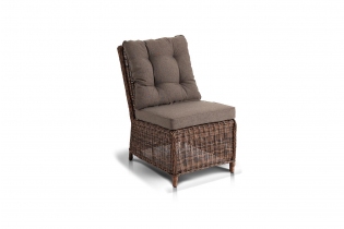 «Бергамо» плетеный центральный модуль дивана, цвет коричневый