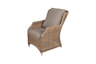 «Неаполь» плетеный стул из искусственного ротанга, цвет серо-соломенный