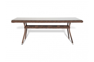 «Латте» плетеный стол из искусственного ротанга, цвет коричневый 200х90см