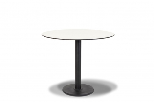 «Каффе» интерьерный стол из HPL круглый Ø63см, цвет молочный
