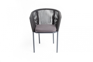 «Марсель» плетеный стул из роупа (темно-серый)