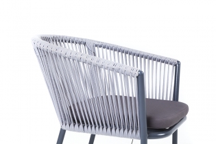 «Марсель» плетеный стул из роупа, цвет светло-серый