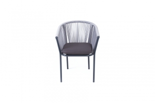 «Марсель» плетеный стул из роупа (светло-серый)
