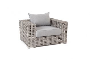 «Тито» плетеное кресло из искусственного ротанга, цвет серый