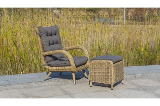 «Толедо» кресло плетеное с подушками, цвет соломенный