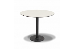 «Каффе» интерьерный стол из HPL круглый Ø70см, цвет молочный