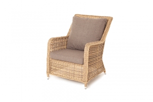 «Гляссе» кресло плетеное из искусственного ротанга (гиацинт), цвет соломенный