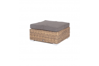 «Лунго» плетенная оттоманка с подушкой, цвет соломенный (гиацинт)