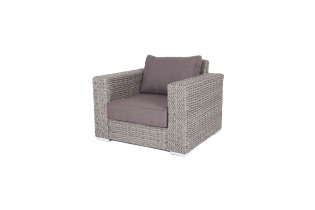«Боно» кресло из искусственного ротанга (гиацинт), цвет серый