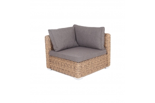 «Лунго» модуль диванный угловой с подушками, цвет коричневый (гиацинт)