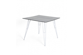 «Руссо» обеденный стол из HPL квадратный 90х90см, цвет светло-серый
