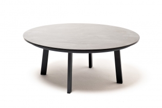 «Альберто» интерьерный стол из HPL круглый, D80, H34, цвет «серый гранит»