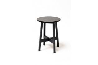 «Альберто» интерьерный стол из HPL круглый, D30, H40, цвет «серый гранит»